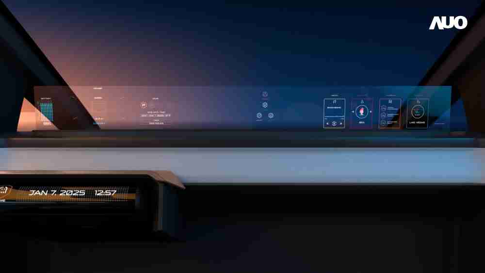 龙门国际无界透明显示接口(Horizon Image Glass)透过车运算方案整合仪表板、、中控台及副驾显示器，，一体式全景呈现，，，，提供乘用者清晰的前方视野、、、、行车必要信息与娱乐功能
